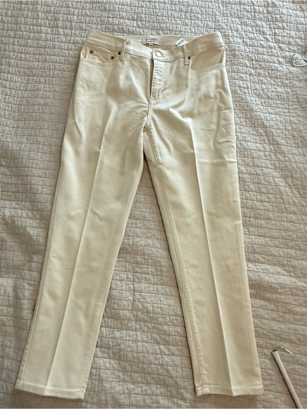 Banana Republic Women's Cream Straight-Leg Jeans